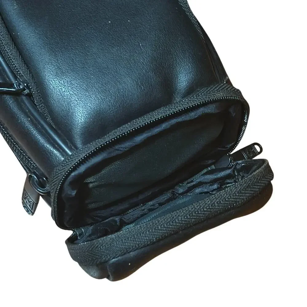Vintage Case Logic Black Padded Leather Small Camera Case with Belt Loop